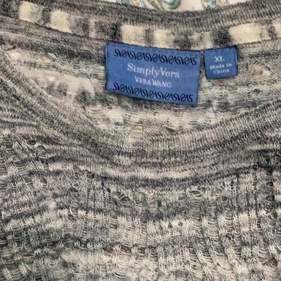 Light crochet sweater with ruffle size XL women’s. - Picture 2 of 2